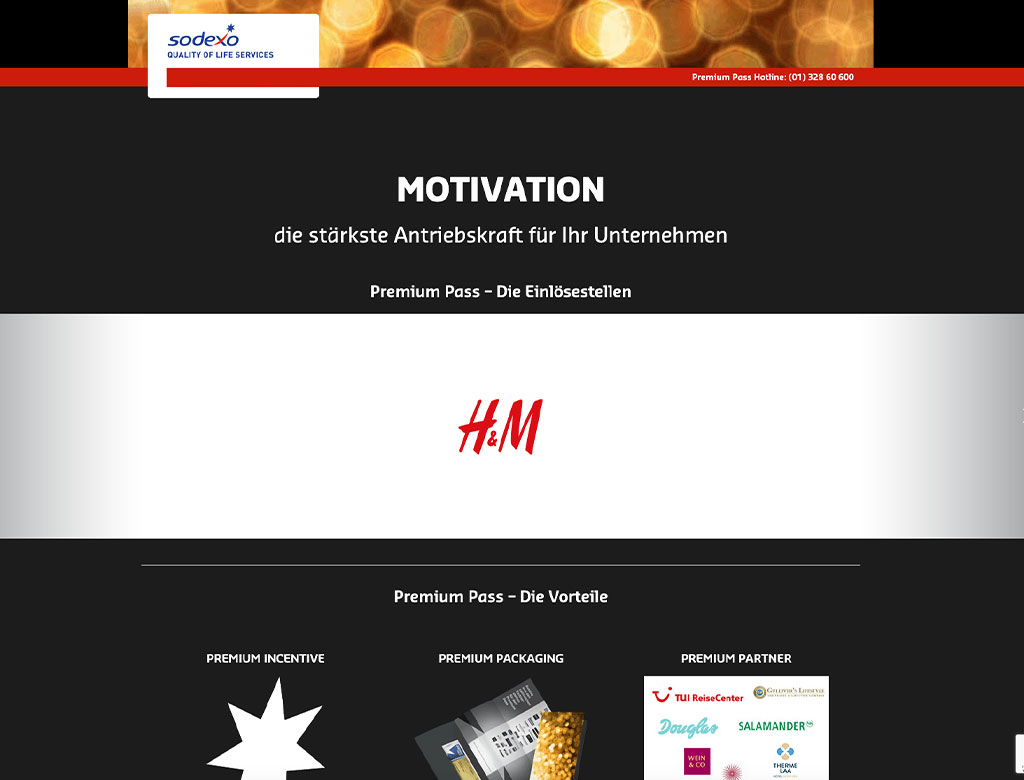 Landing Page Sodexo Premium Pass